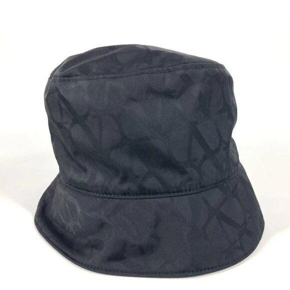 VALENTINO Logo All-over pattern All-over logo bucket hat bob hat Nylon Black main image 4